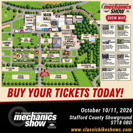 Flyer for The Classic Motorcycle Mechanics Show
