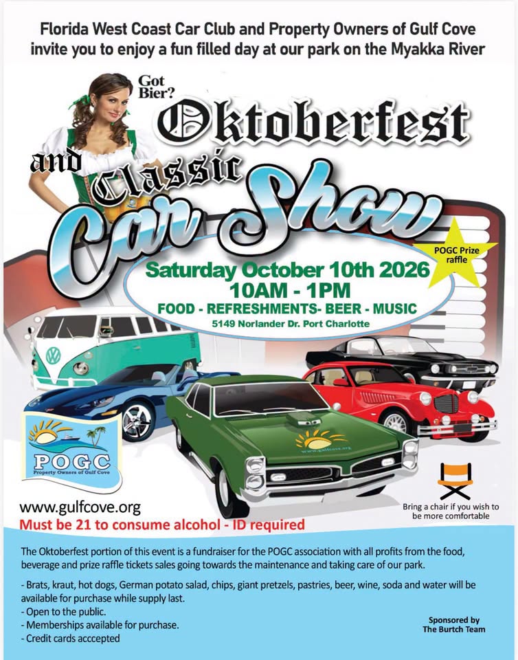 Flyer for Oktoberfest and Classic Car Show