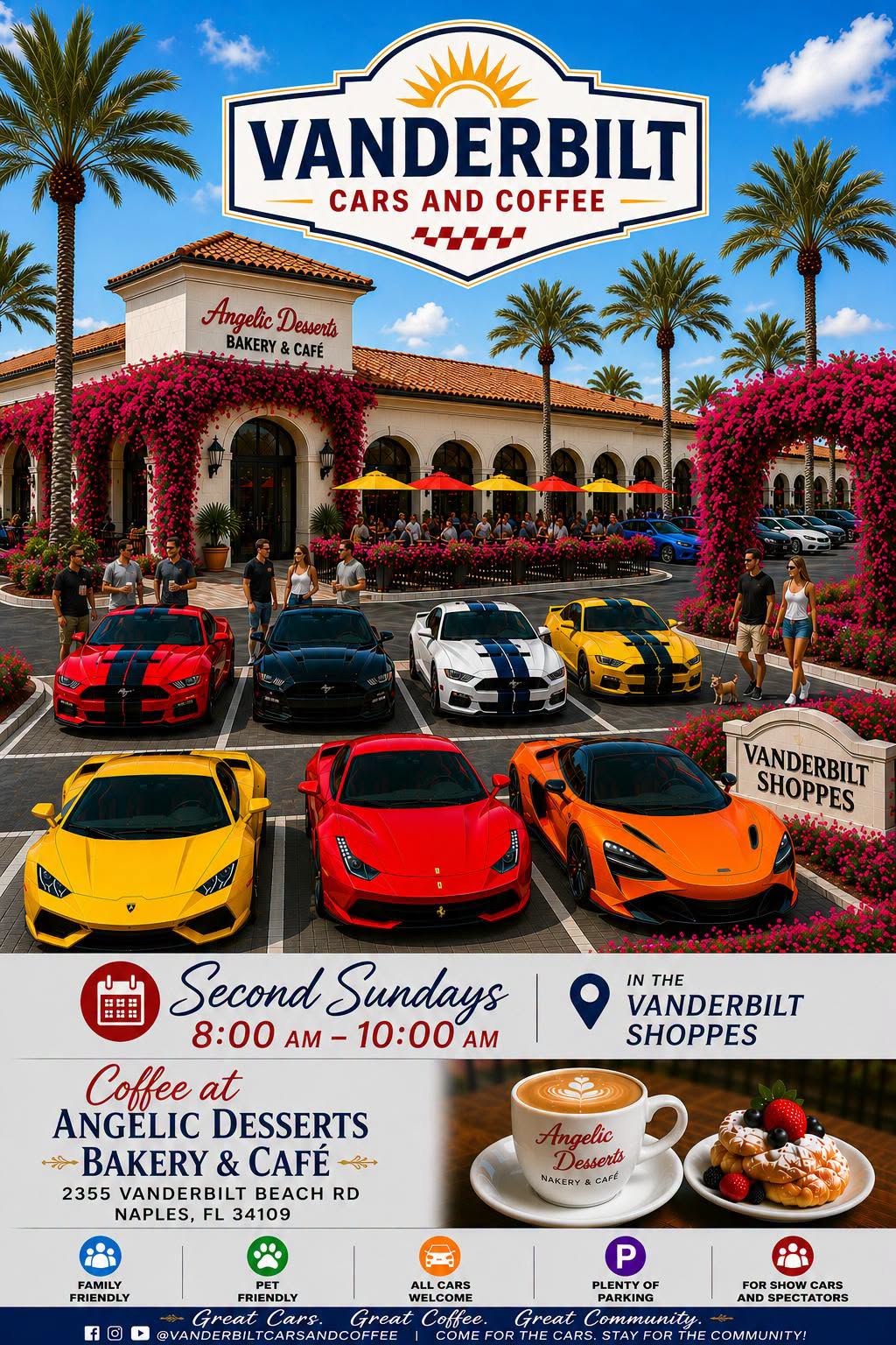 Flyer for Vanderbilt Cars and Coffee