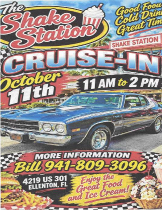 Flyer for The Shake Station Cruise-In