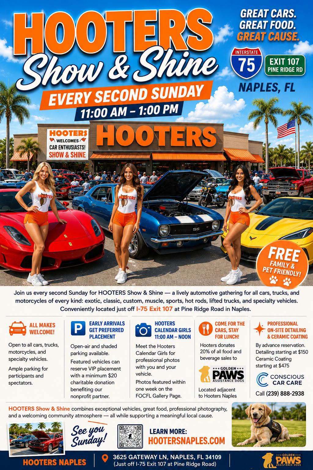 Flyer for HOOTERS Show & Shine
