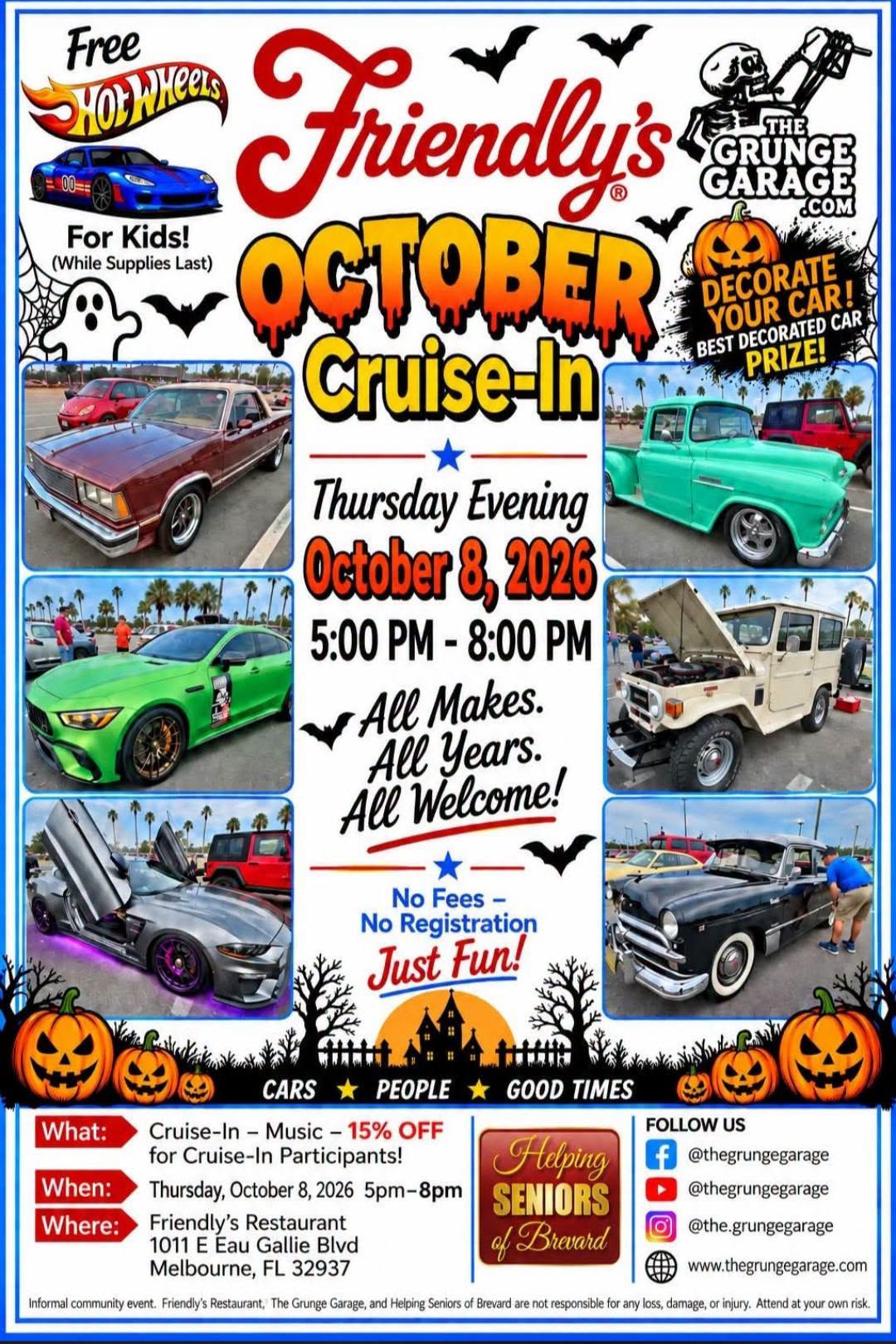 Flyer for Friendly's October Cruise-In