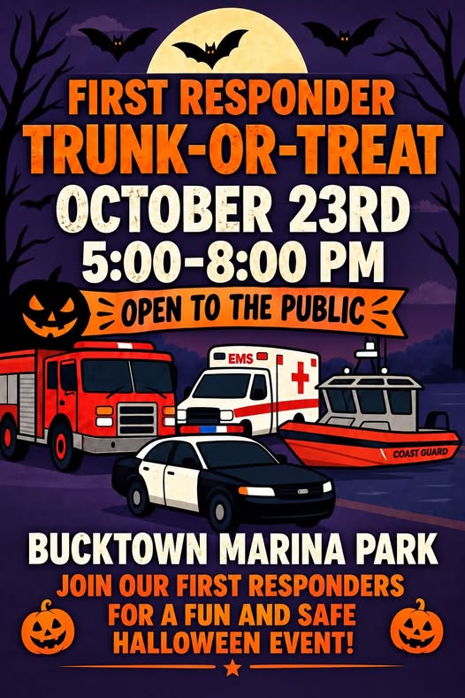 Flyer for First Responder Trunk-or-Treat