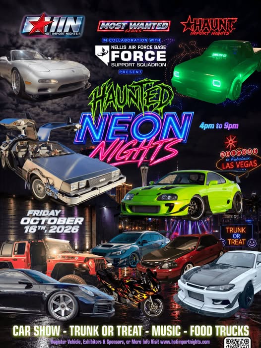 Flyer for Haunted Neon Nights