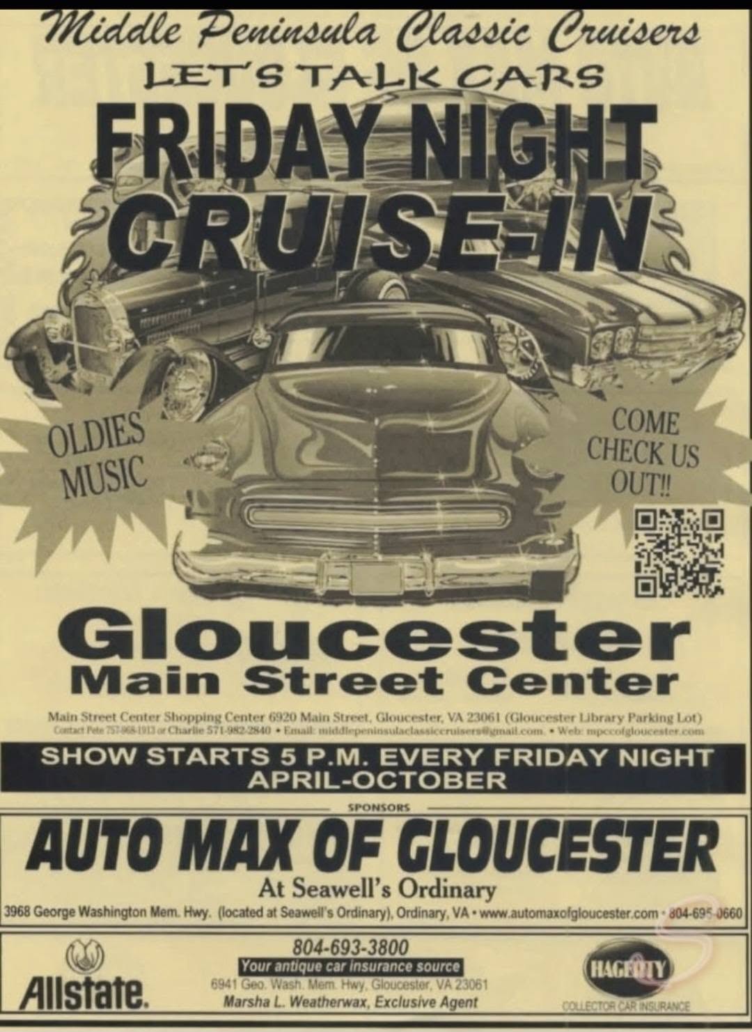 Flyer for Friday Night Cruise-In