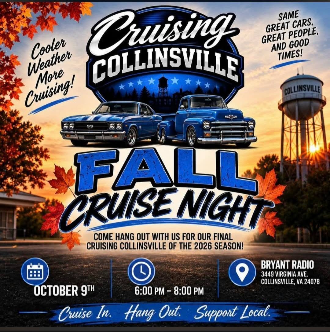 Flyer for Cruising Collinsville Fall Cruise Night