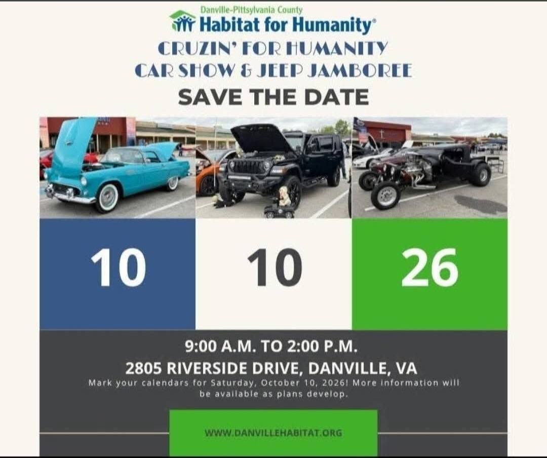 Flyer for Cruzin' for Humanity Car Show & Jeep Jamboree