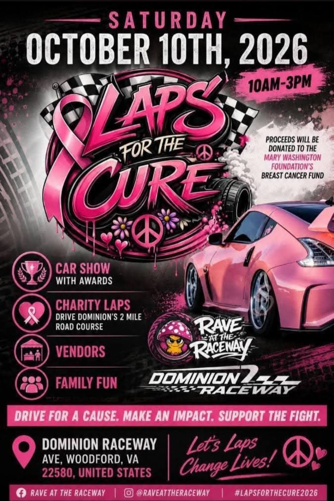 Flyer for Laps for the Cure