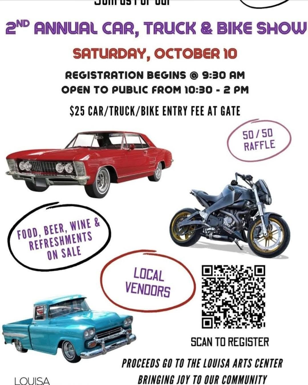 Flyer for 2nd Annual Car, Truck & Bike Show