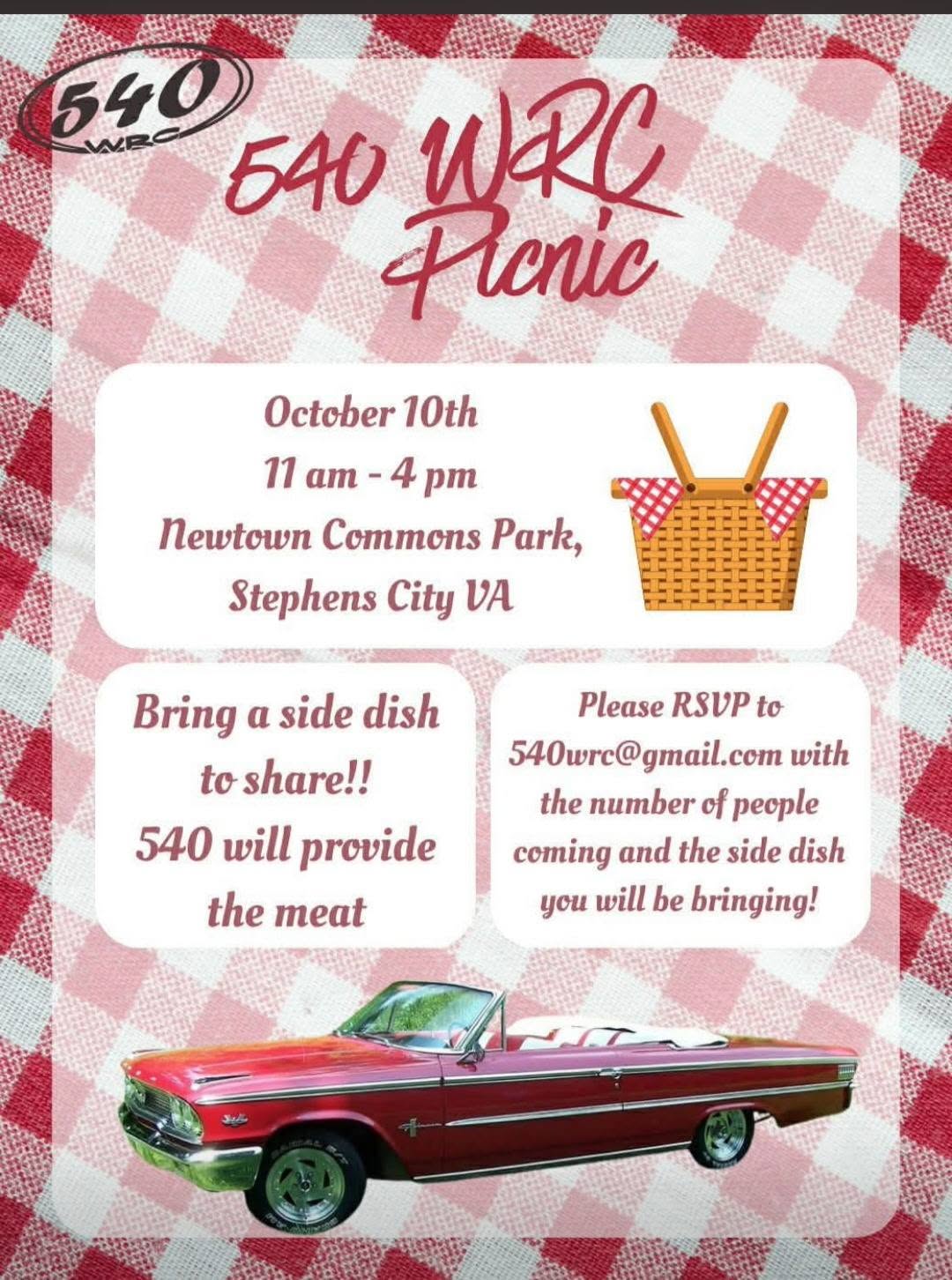 Flyer for 540 WARC Picnic