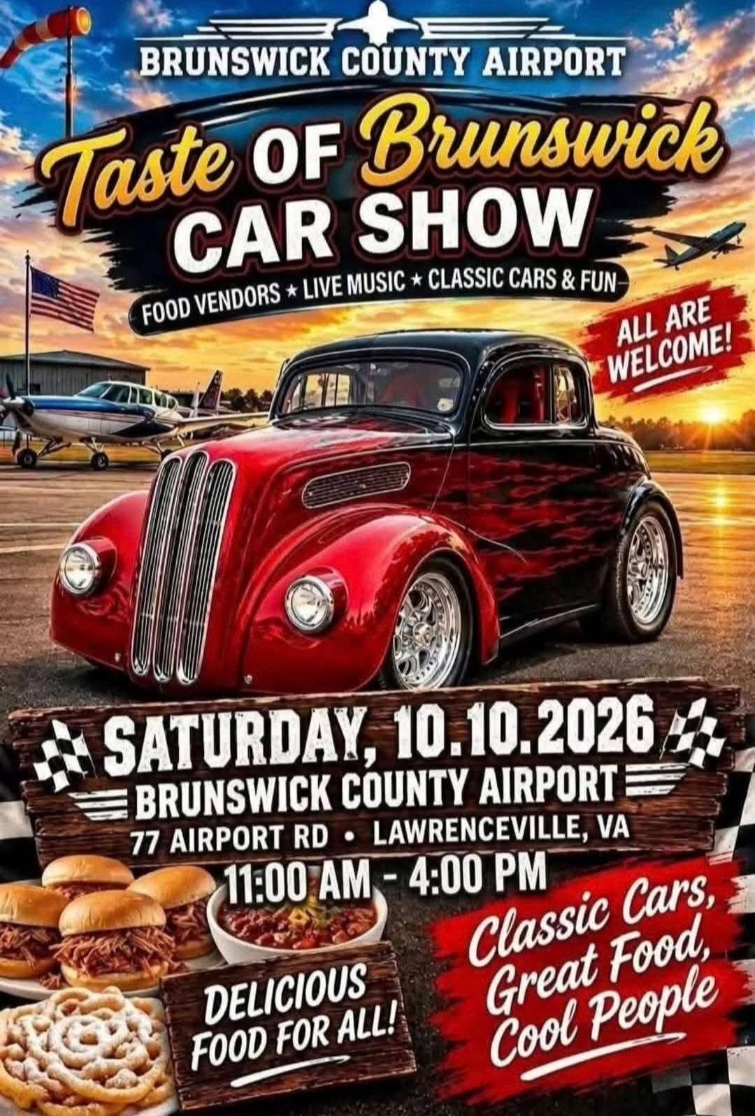 Flyer for Taste of Brunswick Car Show