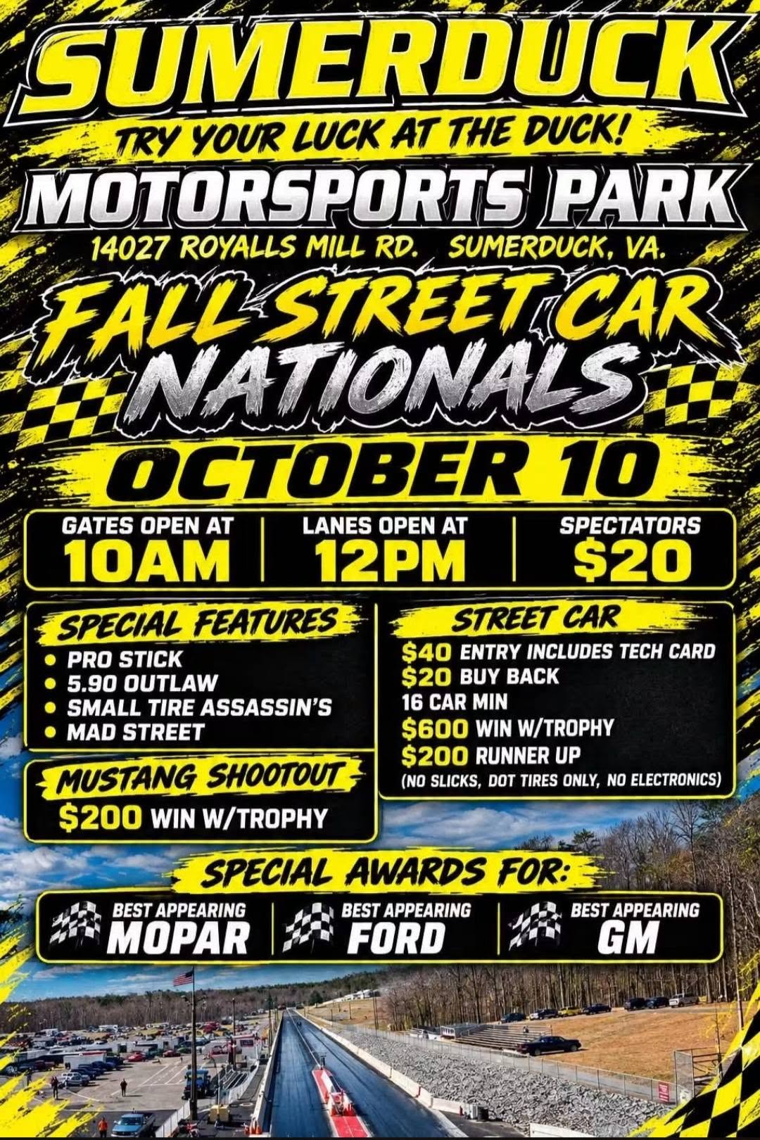 Flyer for Fall Street Car Nationals