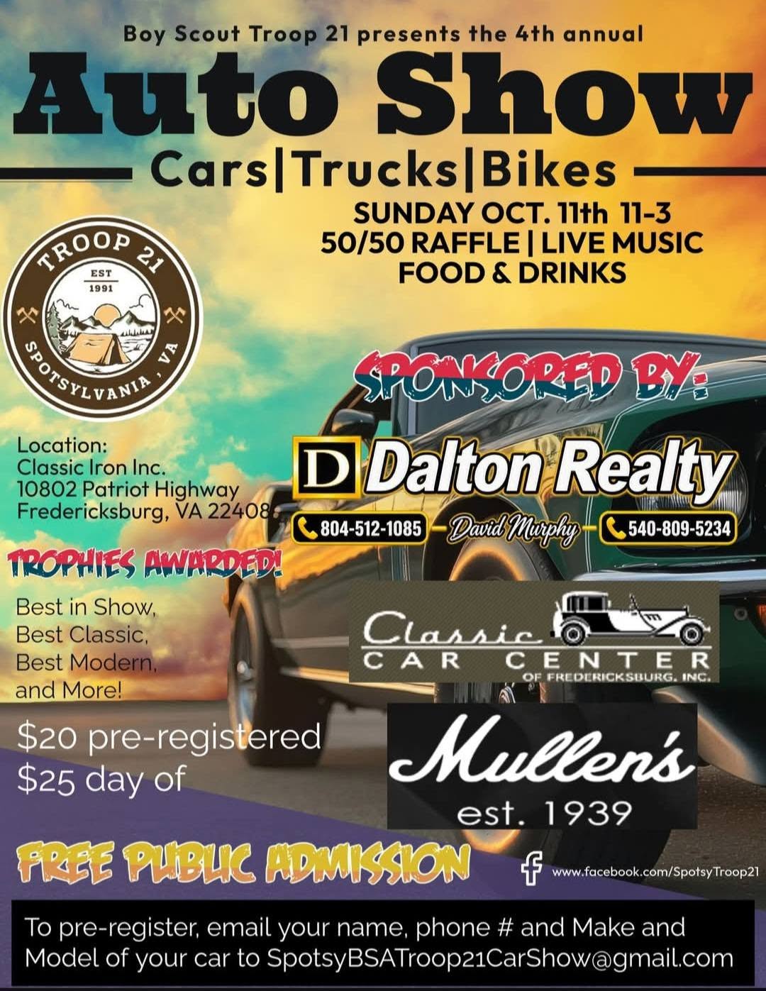 Flyer for 4th Annual Auto Show