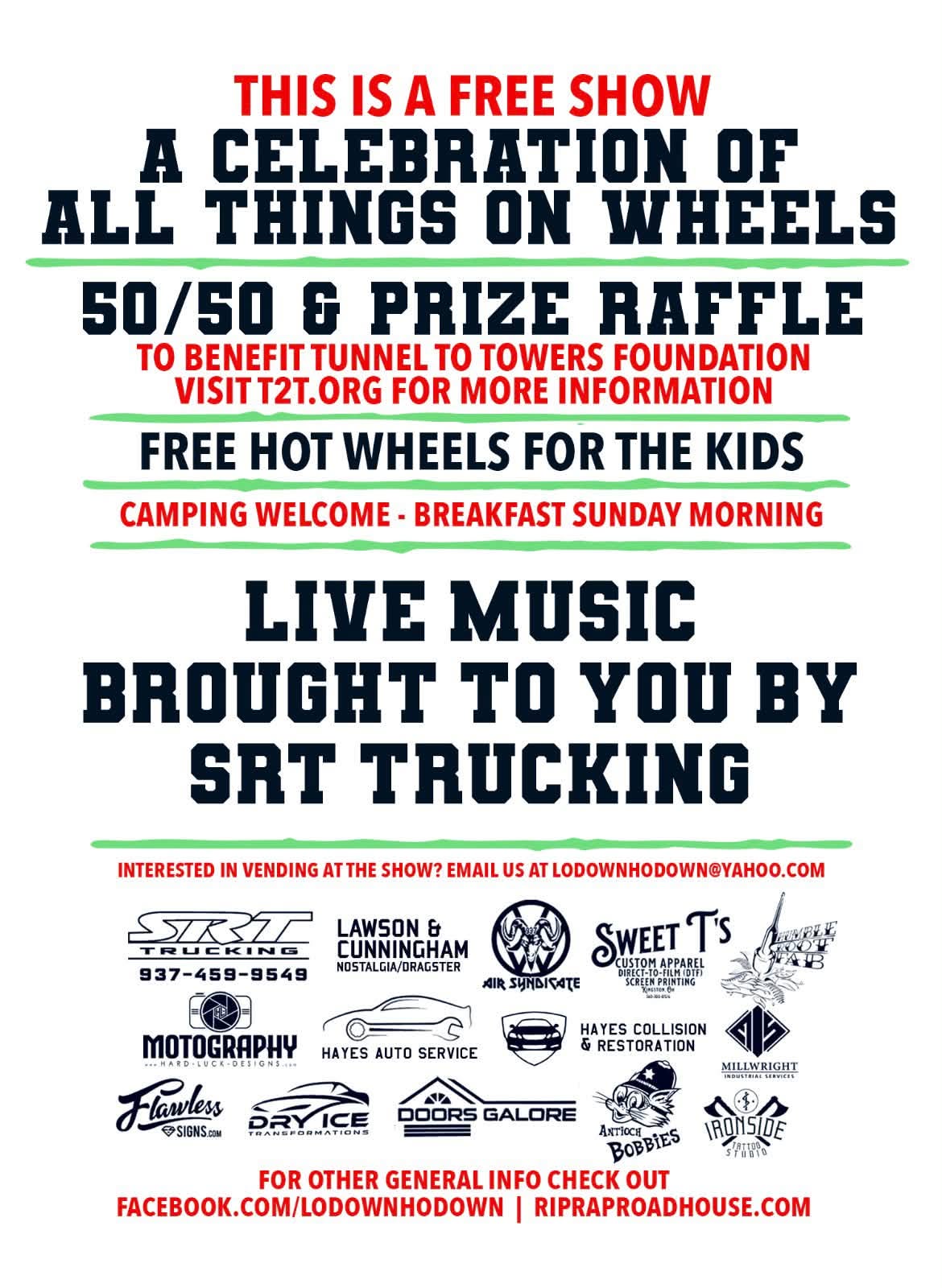 Flyer for Lo Down Ho Down - A Celebration of All Things on Wheels