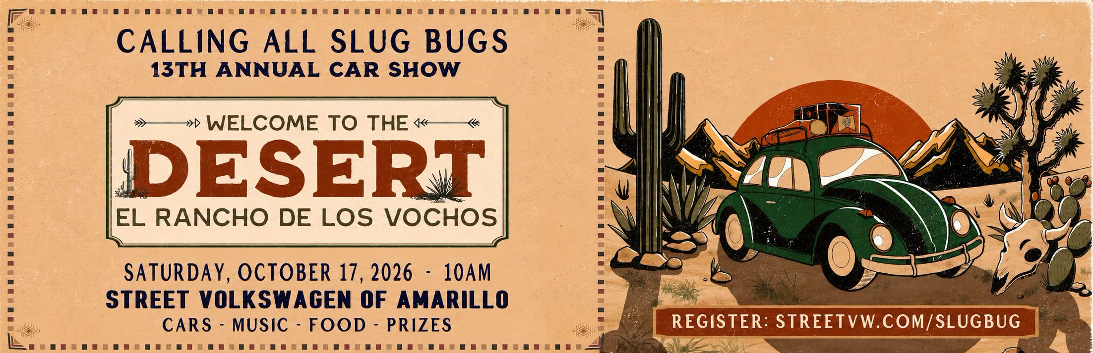 Flyer for Calling All Slug Bugs - 13th Annual Car Show