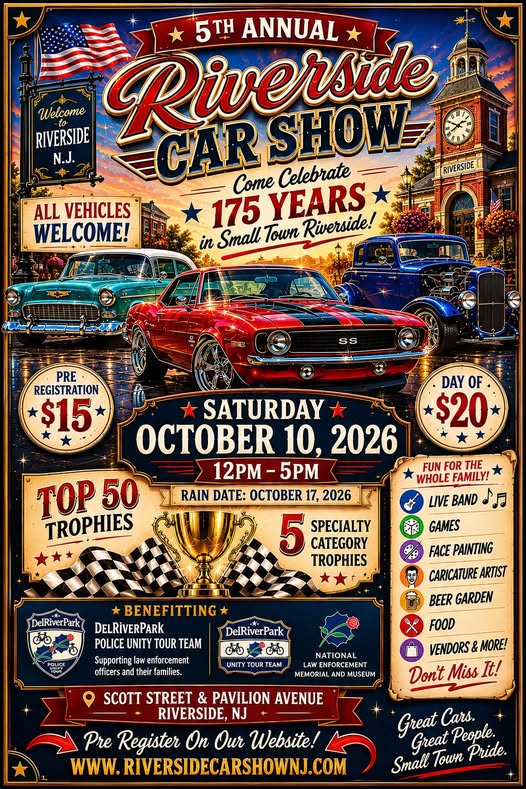 Flyer for 5th Annual Riverside Car Show