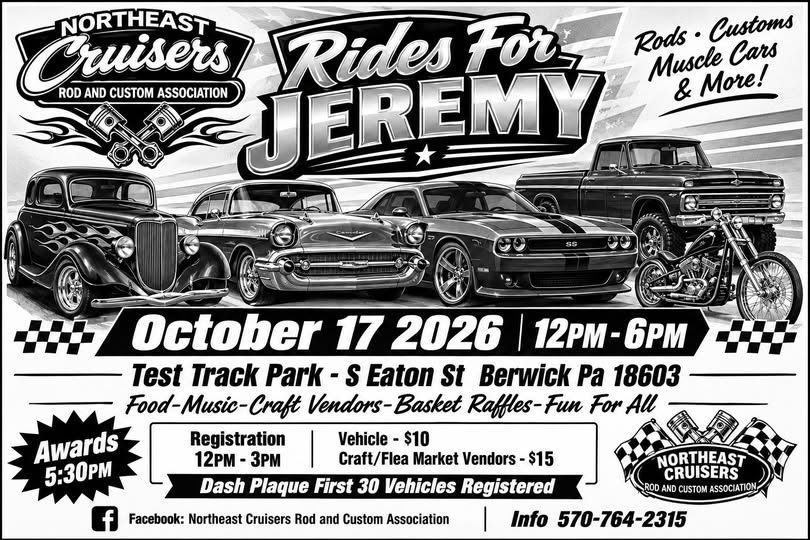 Flyer for Rides For Jeremy