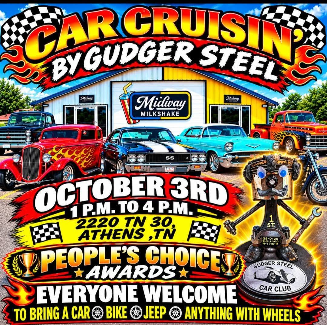 Flyer for Car Cruisin' by Gudger Steel