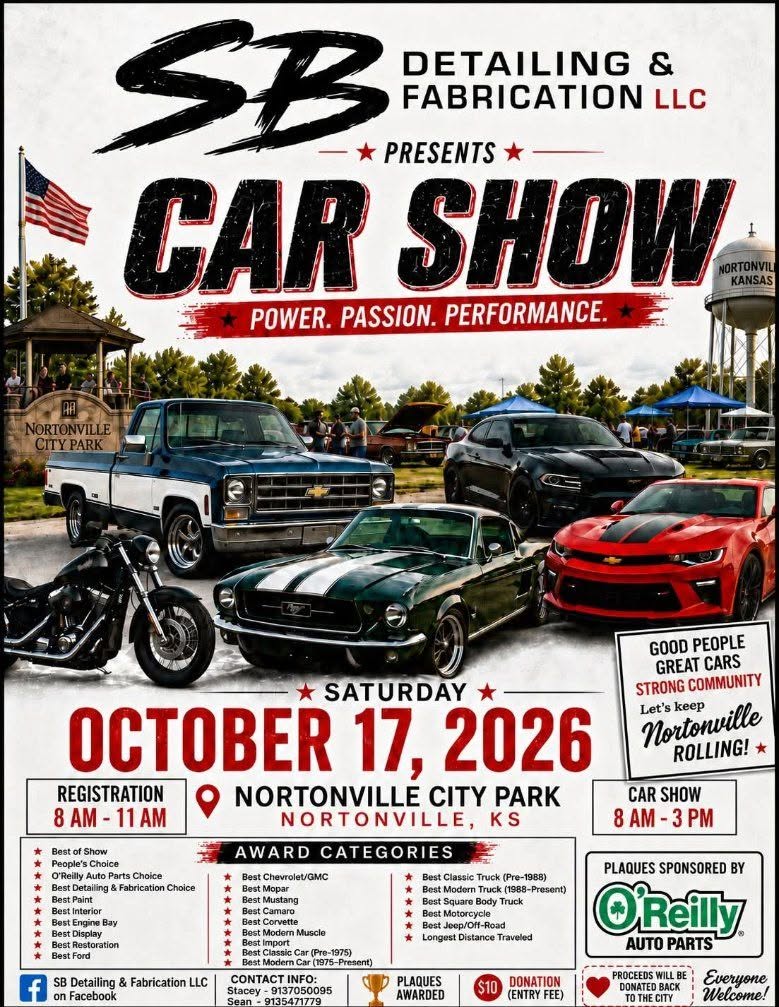Flyer for SB Detailing & Fabrication Car Show