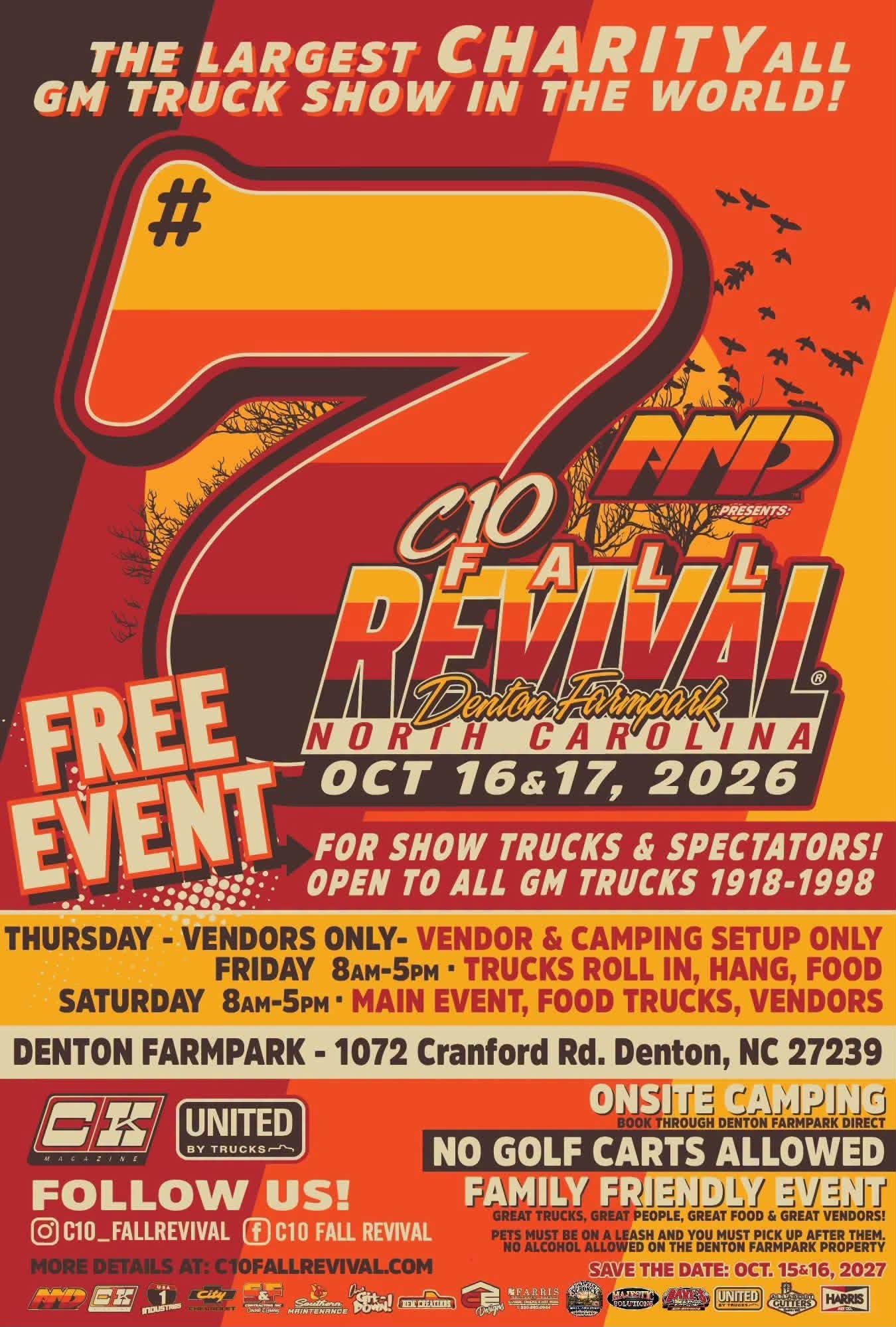 Flyer for C10 Fall Revival Denton Farmpark