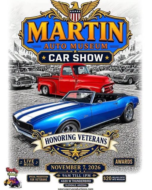 Flyer for Martin Auto Museum Car Show