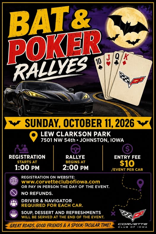 Flyer for Bat & Poker Rallyes