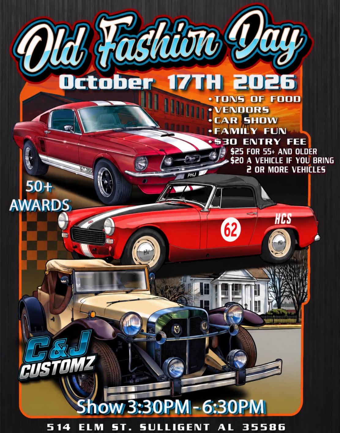 Flyer for Old Fashion Day Car Show