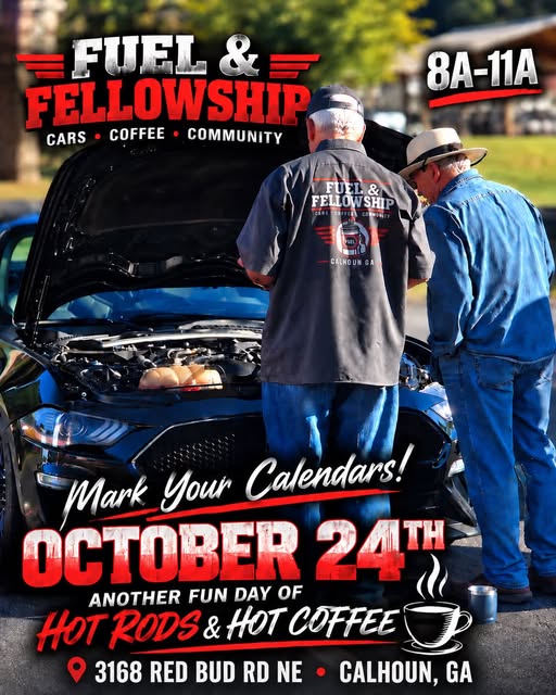 Flyer for Fuel & Fellowship Car Show