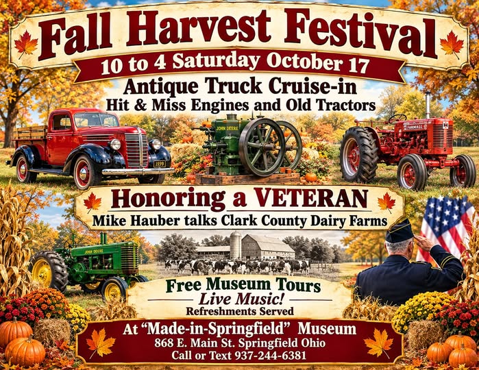 Flyer for Fall Harvest Festival Antique Truck Cruise-in