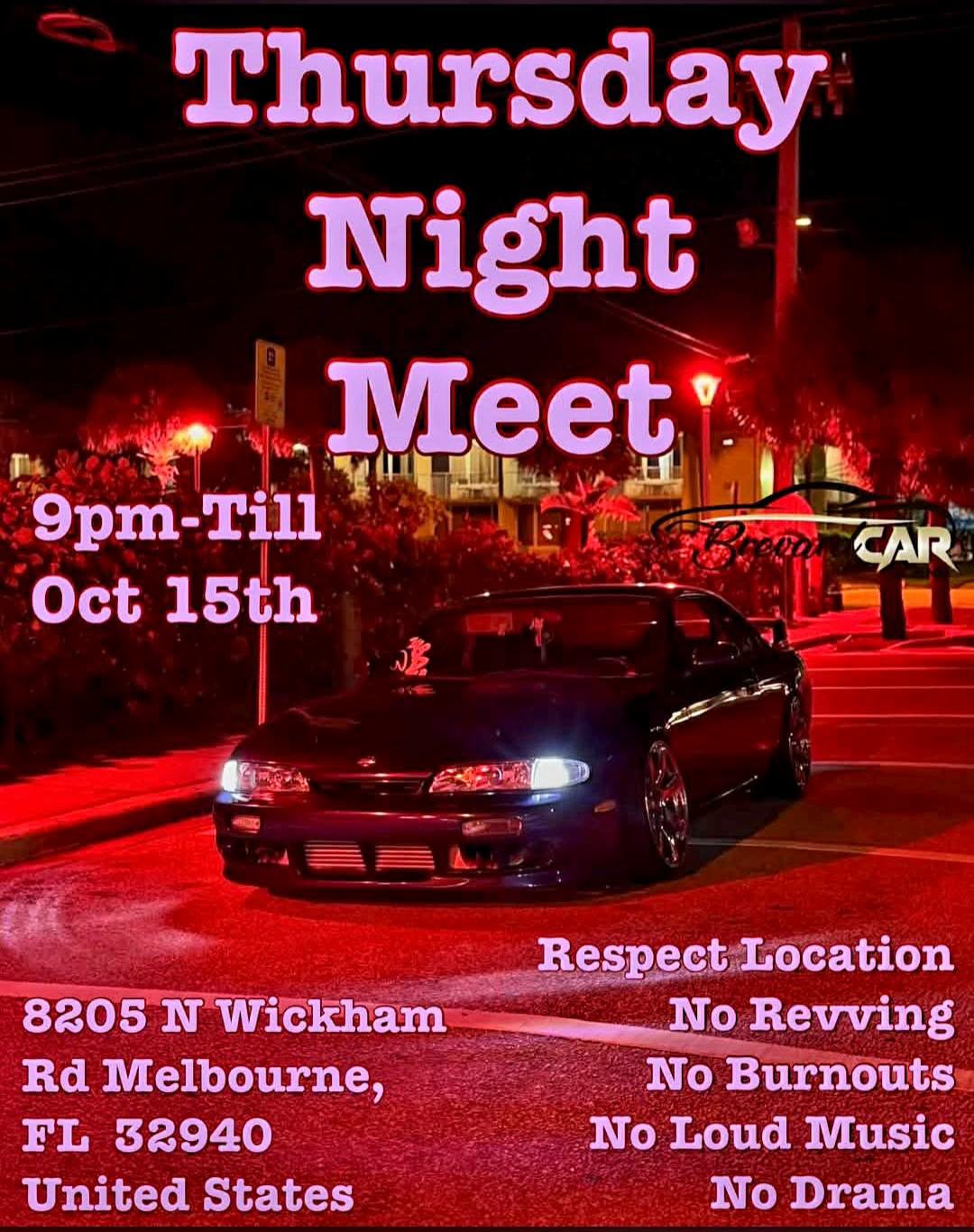 Flyer for Thursday Night Meet