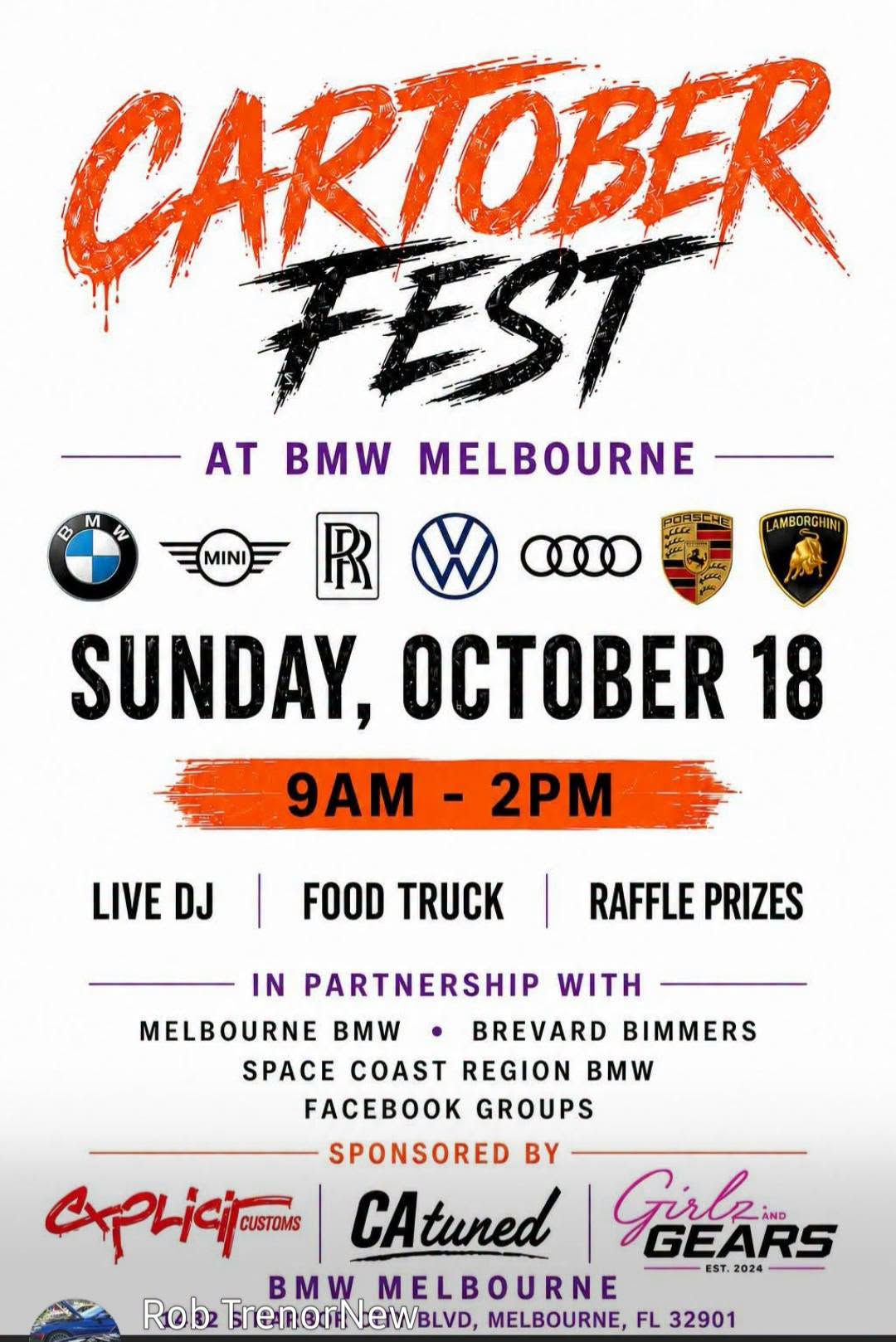 Flyer for Cartober Fest at BMW Melbourne