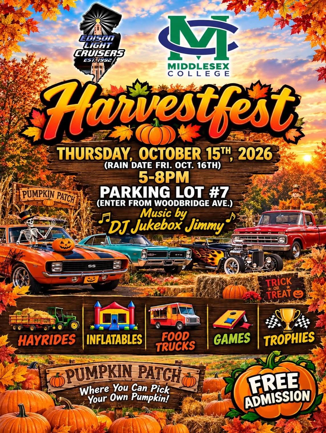 Flyer for Edison High School Cruisers Harvest Fest