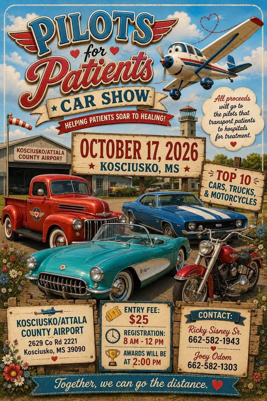 Flyer for Pilots for Patients Car Show