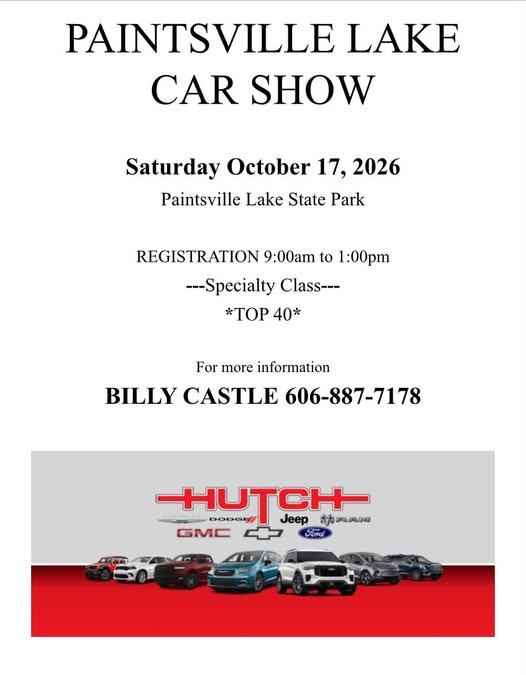 Flyer for Paintsville Lake Car Show