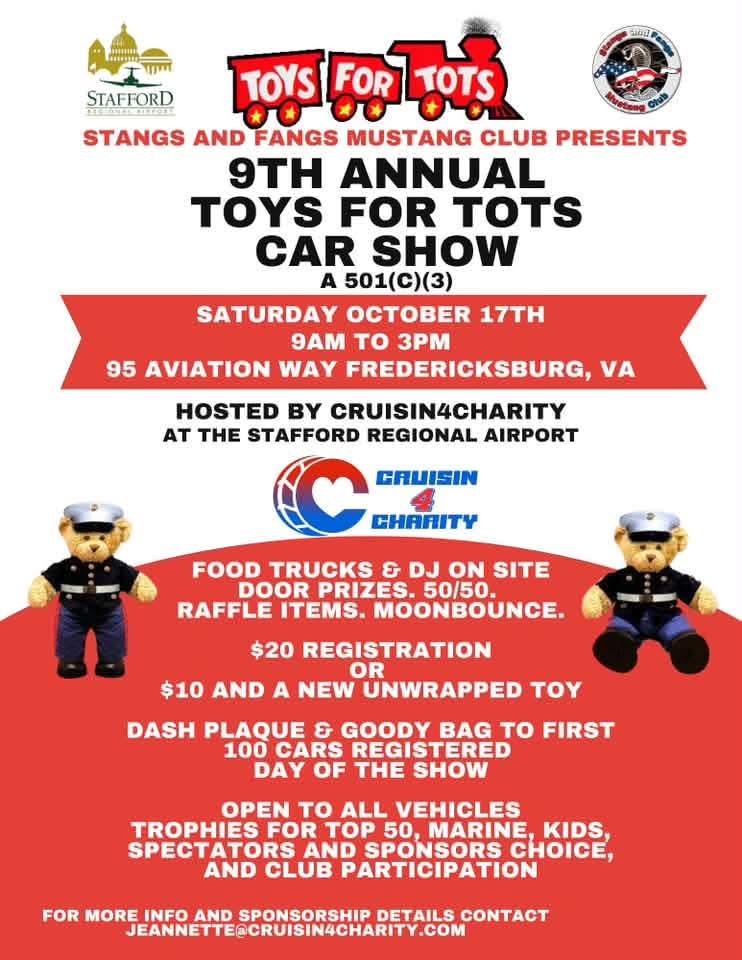 Flyer for 9th Annual Toys for Tots Car Show