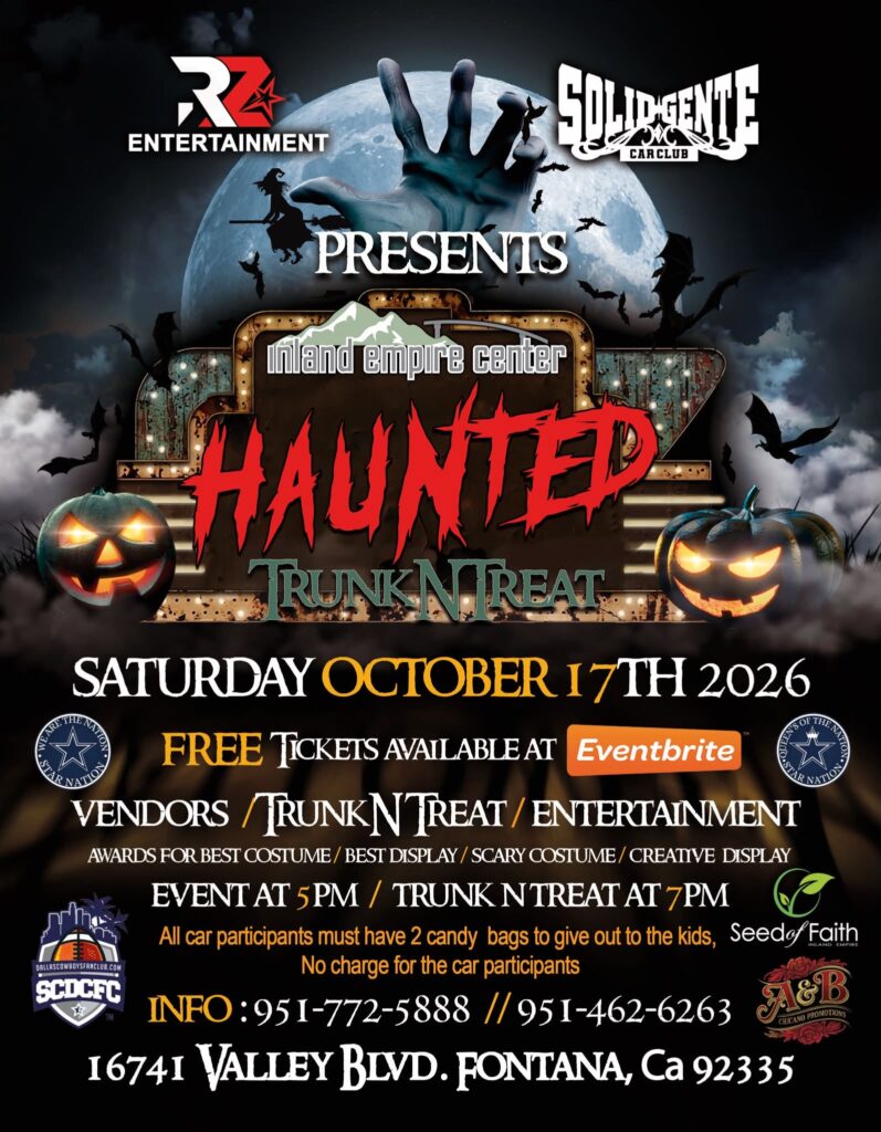 Flyer for Mand Empire Center Haunted Trunk N Treat