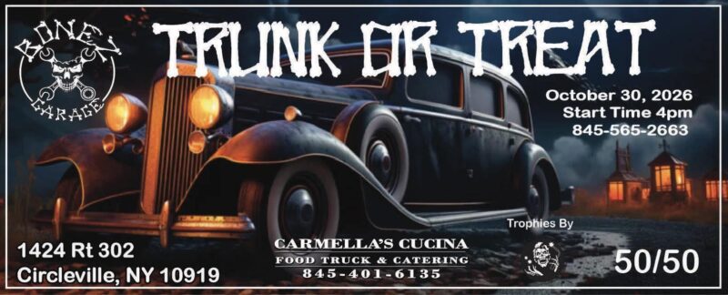 Flyer for Boneyard Garage Trunk or Treat