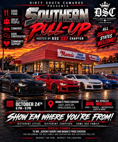 Flyer for Southern Pull-Up hosted by DSC 337 Chapter
