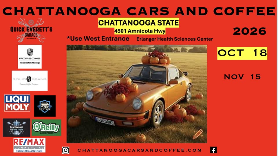 Flyer for Chattanooga Cars and Coffee