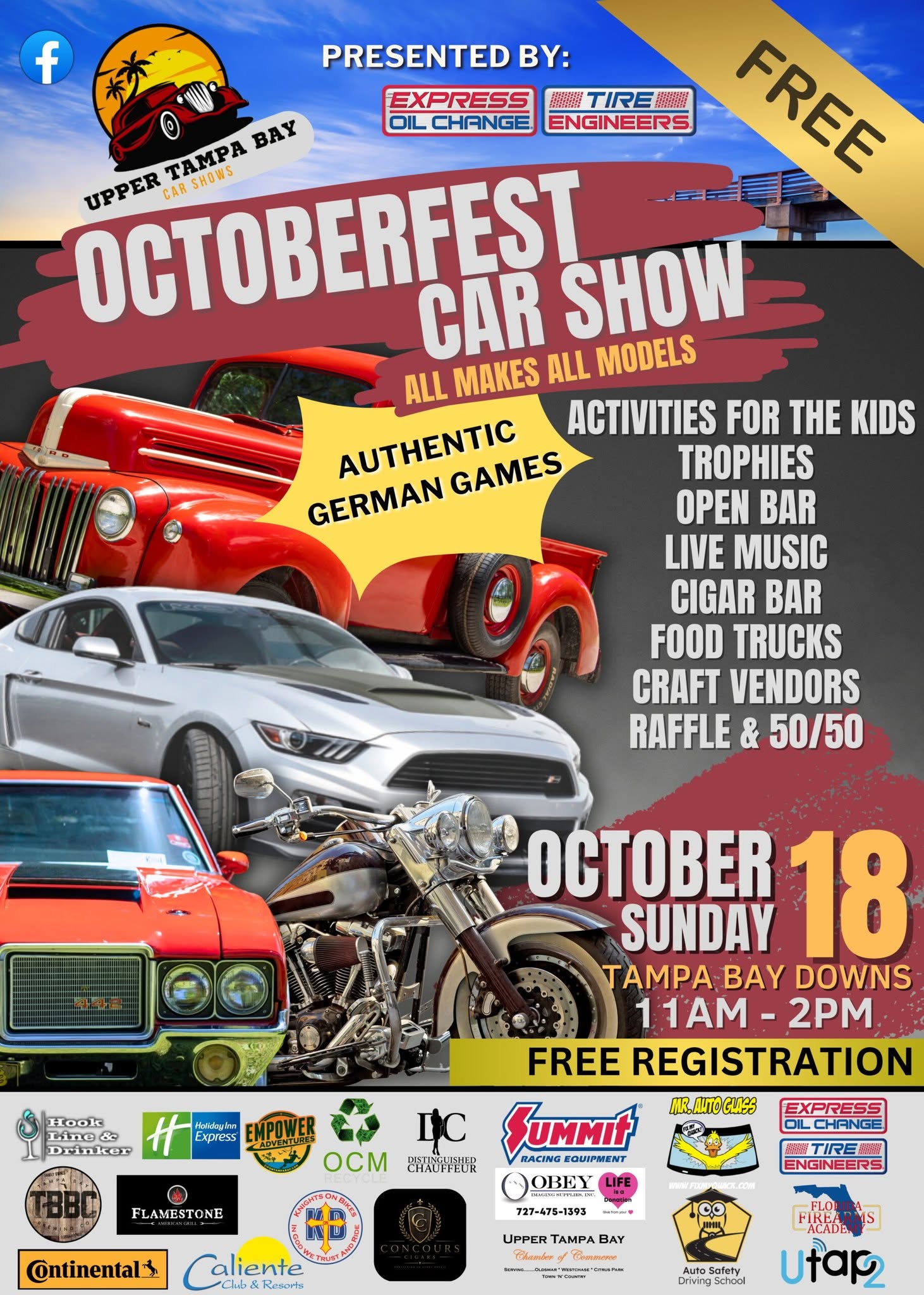 Flyer for Upper Tampa Bay Octoberfest Car Show
