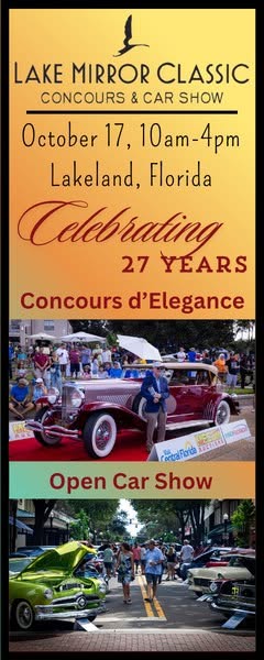 Flyer for Lake Mirror Classic Concours & Car Show