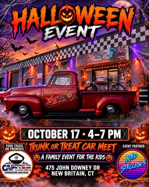 Flyer for Trunk or Treat Car Meet Halloween Event