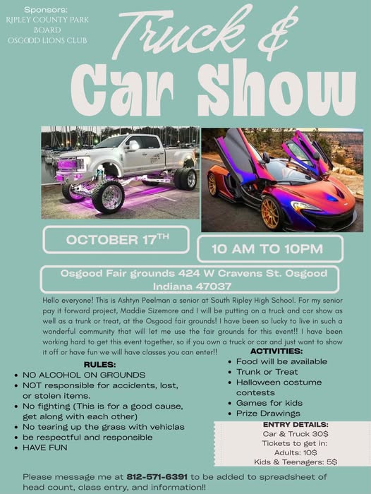 Flyer for Truck & Car Show