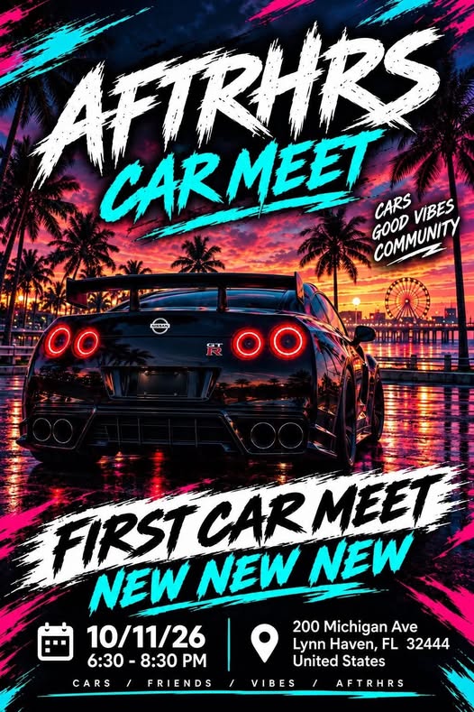 Flyer for AFTRHS Car Meet