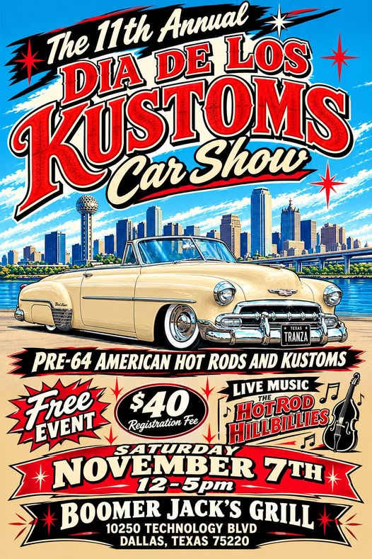 Flyer for The 11th Annual Dia de Los Kustoms Car Show