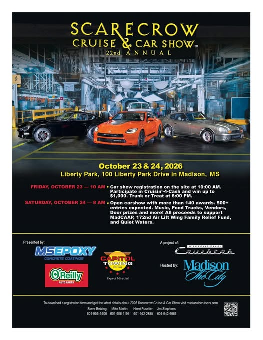 Flyer for Scarecrow Cruise & Car Show