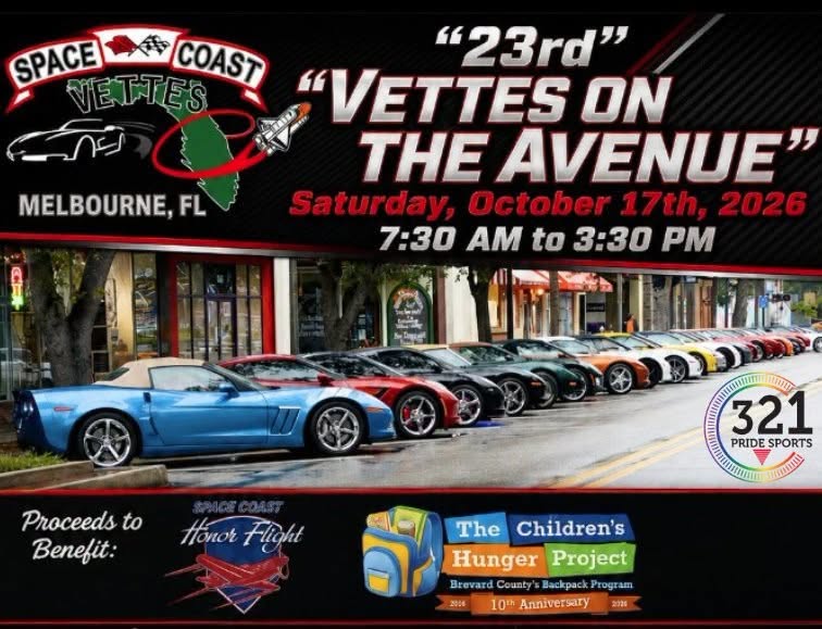 Flyer for 23rd Vettes on the Avenue