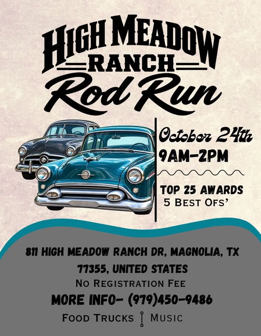 Flyer for High Meadow Ranch Rod Run