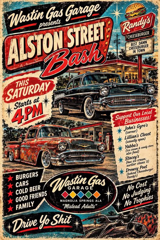 Flyer for Alston Street Bash