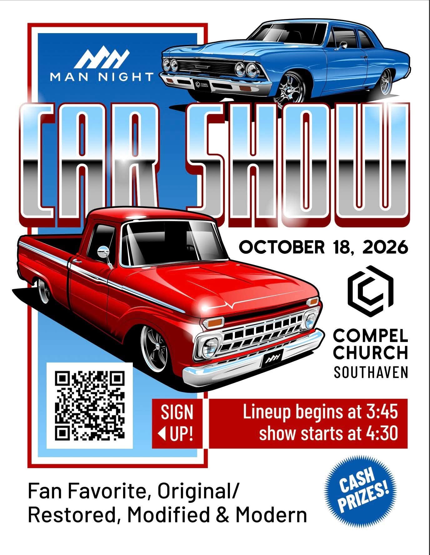 Flyer for Man Night Car Show